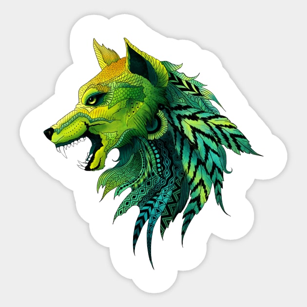 Angry wolf Sticker by ArtVelenaRevers